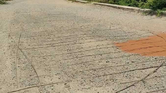 Rameswaram road damaged