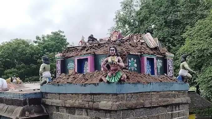 CDL Gopuram damaged