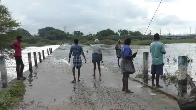 footbridge was submerged