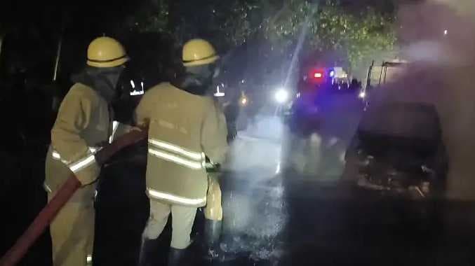 KNK Car fire