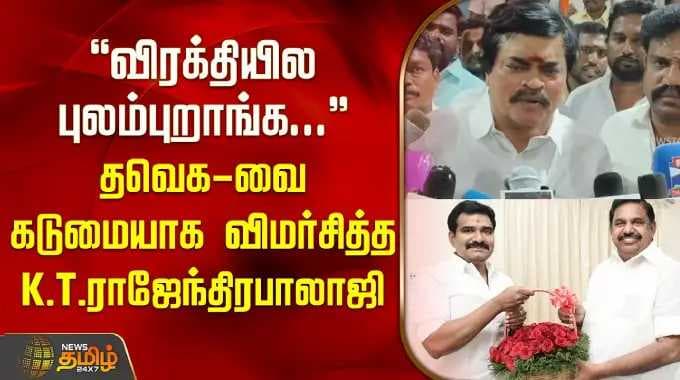 "விரக்தியில புலம்புறாங்க.." தவெகவை கடுமையாக விமர்சித்த K.T.ராஜேந்திரபாலாஜி | Sivakasi ADMK Candidate