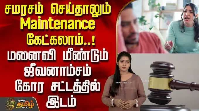சமரசம் செய்தாலும் Maintenance கேட்கலாம்..! நீதிமன்றம் அதிரடி தீர்ப்பு..! | Court Order