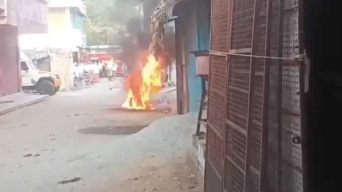 புதுக்கோட்டை பைக் நெருப்பு