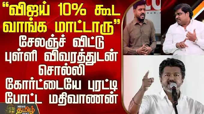 THE COURT | "விஜய் 10% கூட வாங்க மாட்டாரு".. புள்ளி விவரத்துடன் கோர்ட்டையே புரட்டி போட்ட மதிவாணன்