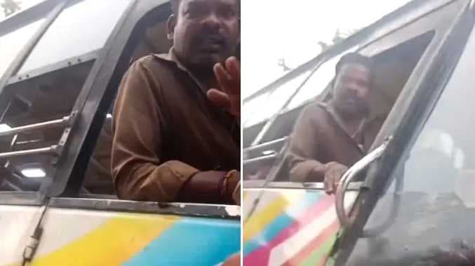 நிற்காமல் சென்ற தனியார் பேருந்து