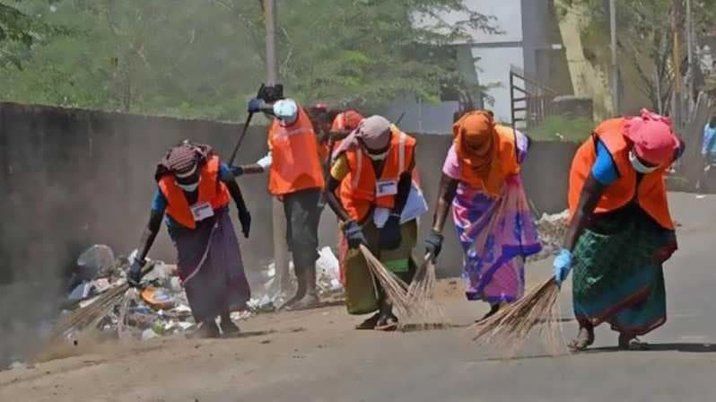 sanitary workers