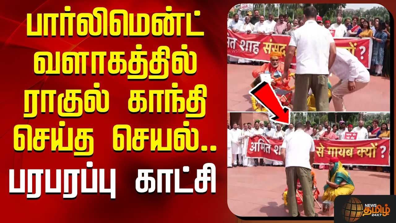 பார்லிமென்ட் வளாகத்தில் ராகுல் காந்தி செய்த செயல்