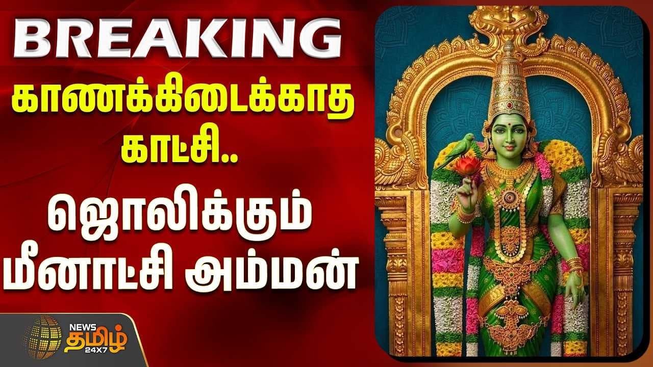 காணக்கிடைக்காத காட்சி ஜொலிக்கும் மீனாட்சி அம்மன்