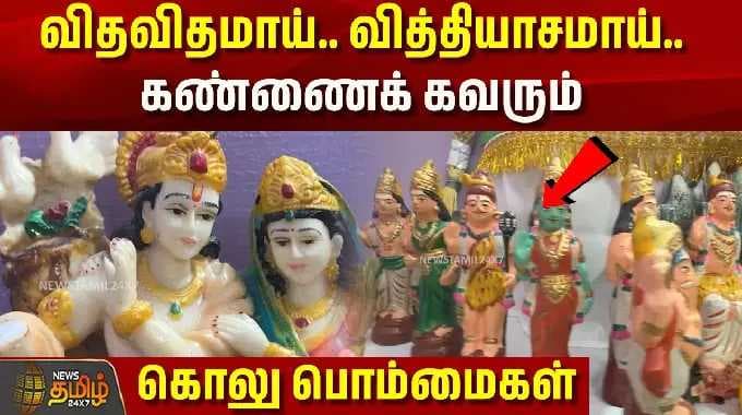 விதவிதமாய்.. வித்தியாசமாய்.. கண்ணைக் கவரும் கொலு பொம்மைகள் | Golu | Navratri