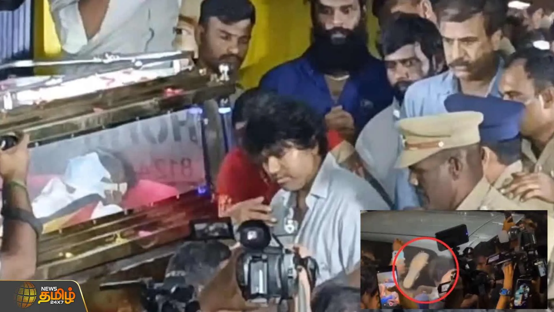 நடிகர் விஜய் மீது காலணி வீசப்பட்ட விவகாரம்   காவல் நிலையத்தில் விஜய் மக்கள் இயக்கம் புகார்